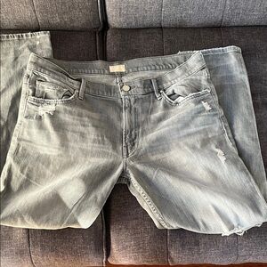MOTHER  'The Dropout" Mid rise Light Gray Denim Jeans size 30